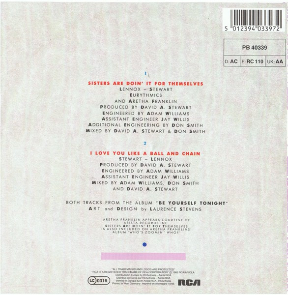 Eurythmics - Sisters Are Doin' It For Themselves 2 Eurythmics - Sisters Are Doin' It For Themselves