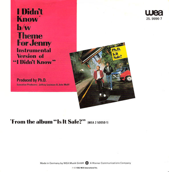 Ph.D. - I Didn't Know 2 Ph.D. - I Didn't Know