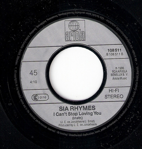 Sia Rhymes - I Can't Stop Loving You 4 Sia Rhymes - I Can't Stop Loving You