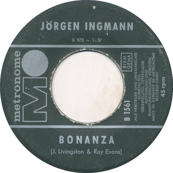 Jørgen Ingmann - Bonanza / Der Dritte Mann 2 Jørgen Ingmann - Bonanza / Der Dritte Mann