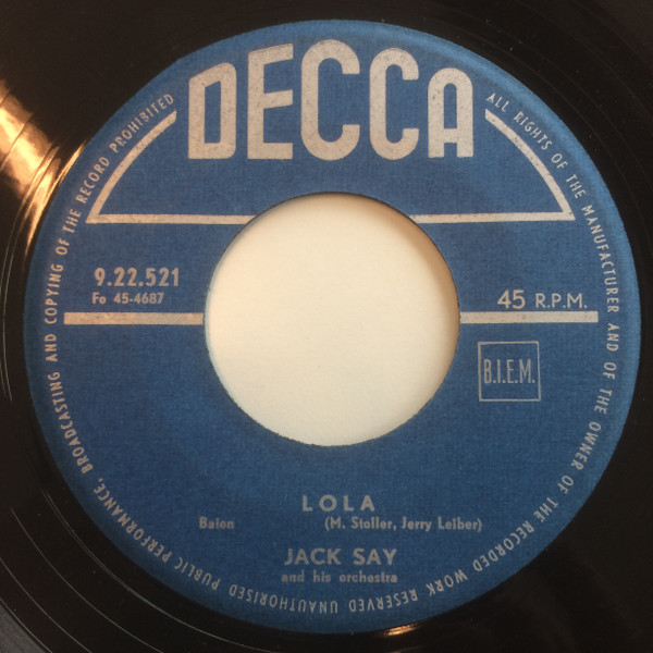 Jacques Say Et Son Orchestre - Ci-Ciu-Ci / Lola 2 Jacques Say Et Son Orchestre - Ci-Ciu-Ci / Lola