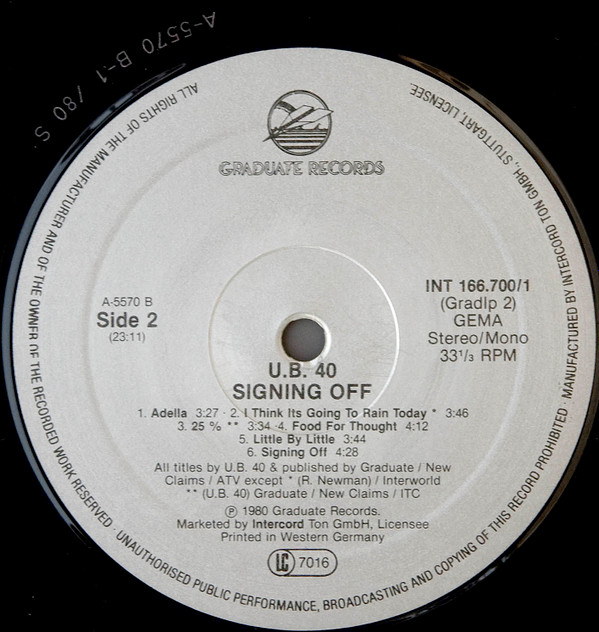 UB40 - Signing Off 4 UB40 - Signing Off