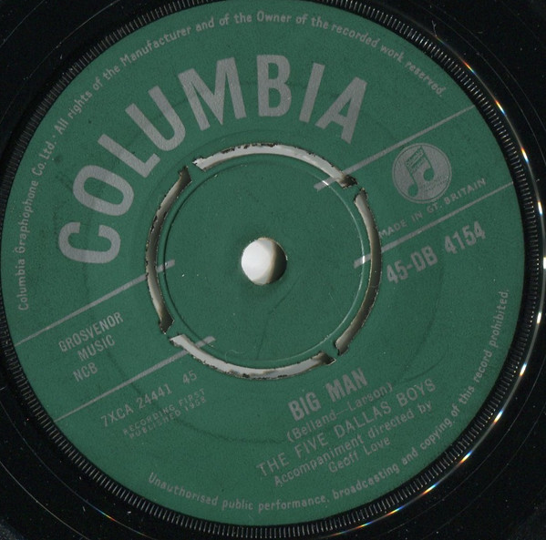 The Five Dallas Boys - Big Man / Lonesome Traveller 1 The Five Dallas Boys - Big Man / Lonesome Traveller