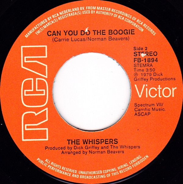 The Whispers - And The Beat Goes On / Can You Do The Boogie 4 The Whispers - And The Beat Goes On / Can You Do The Boogie