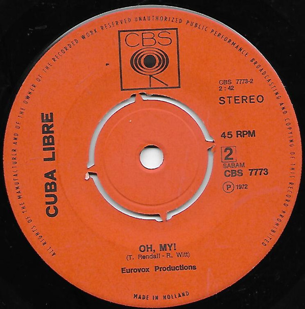 Cuba Libre (5) - Sweet Rosalia / Oh My 3 Cuba Libre (5) - Sweet Rosalia / Oh My