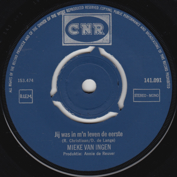 Mieke Van Ingen - Jij Was In M'n Leven De Eerste / Mijn Naam Is Daisy 3 Mieke Van Ingen - Jij Was In M'n Leven De Eerste / Mijn Naam Is Daisy