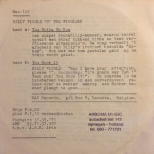 Billy Wiggle 'n' The Wigglers - You Gotta Go Now