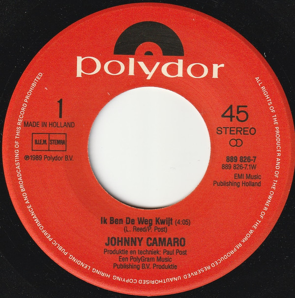 Johnny Camaro - Ik Ben De Weg Kwijt 3 Johnny Camaro - Ik Ben De Weg Kwijt