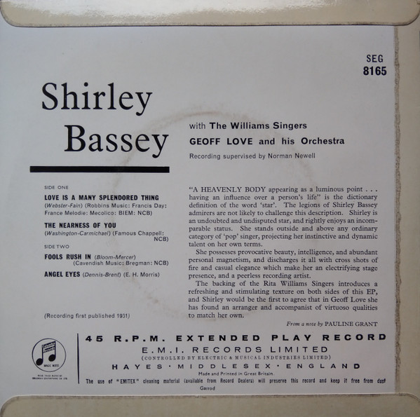 Shirley Bassey - Shirley Bassey 2 Shirley Bassey - Shirley Bassey