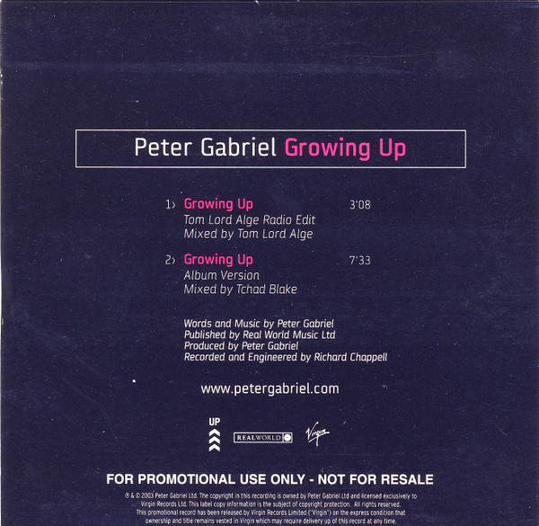 Peter Gabriel - Growing Up 2 Peter Gabriel - Growing Up