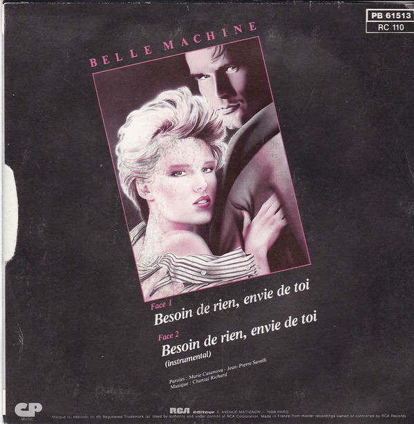 Belle Machine - Besoin De Rien, Envie De Toi 2 Belle Machine - Besoin De Rien, Envie De Toi