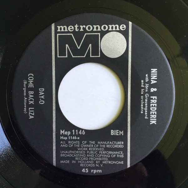 Nina & Frederik - Day-O / Come Back, Liza / Man Smart, Woman Smarter / Jamaican Farewell 4 Nina & Frederik - Day-O / Come Back, Liza / Man Smart, Woman Smarter / Jamaican Farewell