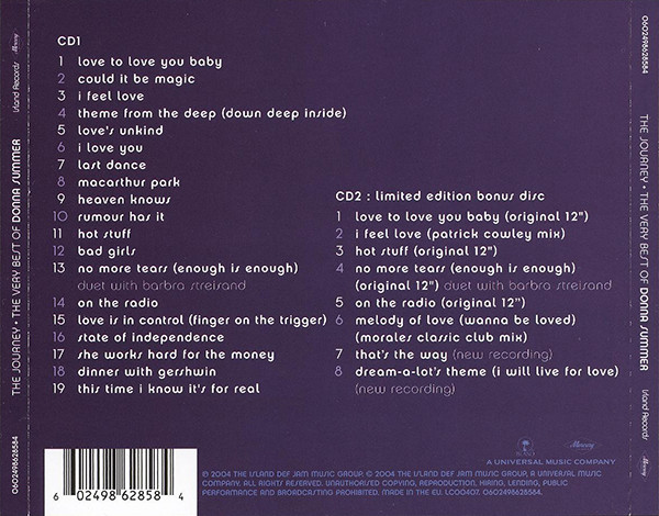 Donna Summer - The Journey • The Very Best Of Donna Summer 3 Donna Summer - The Journey • The Very Best Of Donna Summer