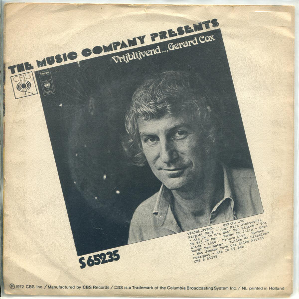 Gerard Cox - 1948 (Alone Again Naturally) / Wat Jammer Toch Dat Alles Altijd Overgaat 2 Gerard Cox - 1948 (Alone Again Naturally) / Wat Jammer Toch Dat Alles Altijd Overgaat