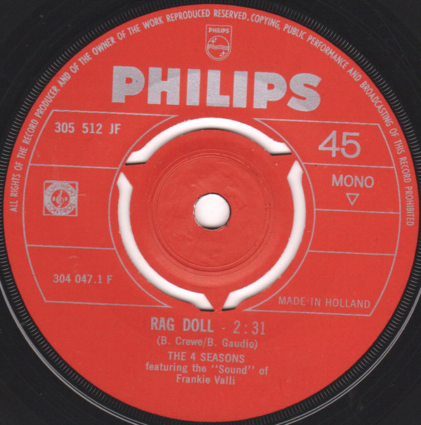 The Four Seasons - Rag Doll / Silence Is Golden 3 The Four Seasons - Rag Doll / Silence Is Golden