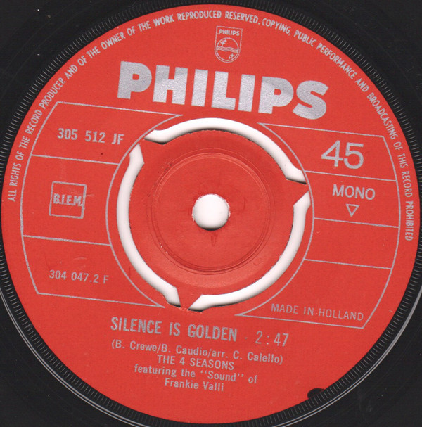 The Four Seasons - Rag Doll / Silence Is Golden 4 The Four Seasons - Rag Doll / Silence Is Golden