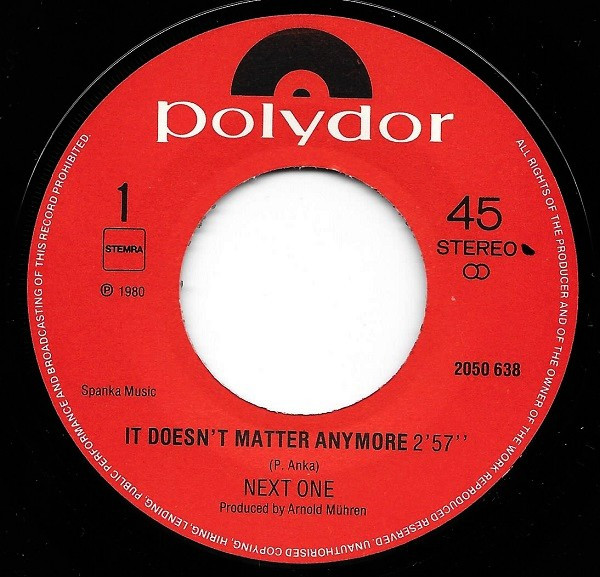 Next One - It Doesn't Matter Anymore 2 Next One - It Doesn't Matter Anymore