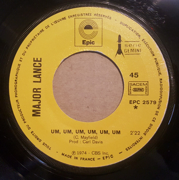 Major Lance - Um, Um, Um, Um, Um, Um / The Monkey Time 3 Major Lance - Um, Um, Um, Um, Um, Um / The Monkey Time