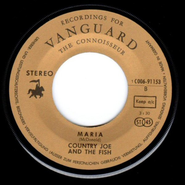 Country Joe And The Fish - Fish Cheer & I Feel-Like-I'm-Fixin'-To-Die-Rag / Maria 4 Country Joe And The Fish - Fish Cheer & I Feel-Like-I'm-Fixin'-To-Die-Rag / Maria