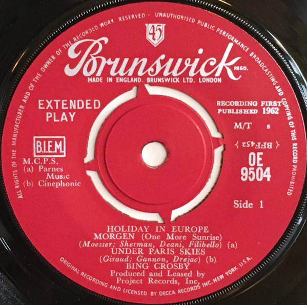 Bing Crosby - Holiday In Europe 3 Bing Crosby - Holiday In Europe