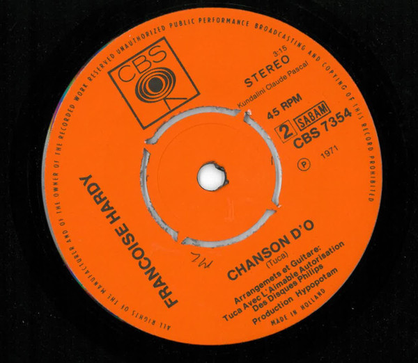 Françoise Hardy - Le Martien / Chanson D'O 4 Françoise Hardy - Le Martien / Chanson D'O