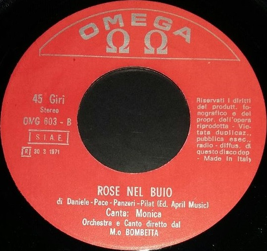 Rino Gionchetta - Che Sara / Rose Nel Buio 4 Rino Gionchetta - Che Sara / Rose Nel Buio