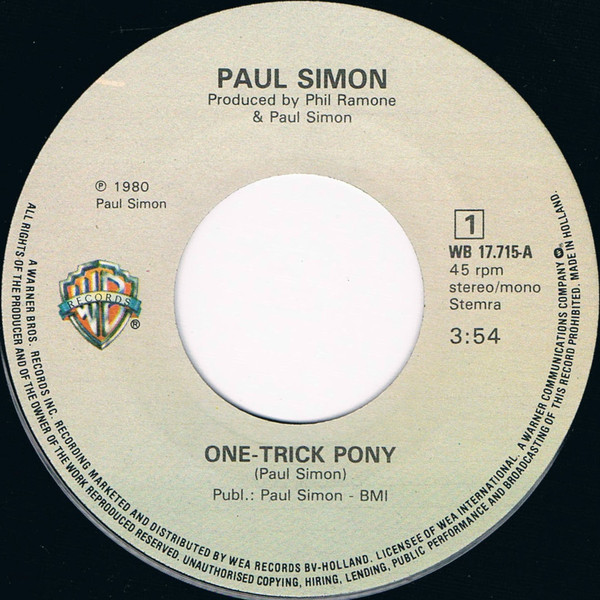 Paul Simon - One-Trick Pony 3 Paul Simon - One-Trick Pony