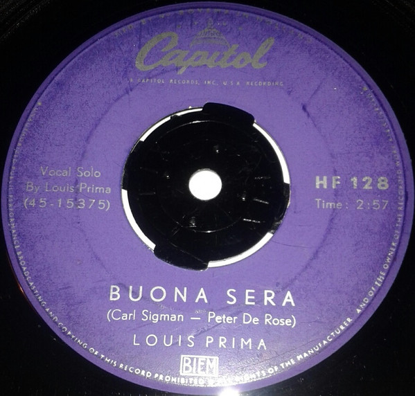 Louis Prima - Oh Marie / Buona Sera 2 Louis Prima - Oh Marie / Buona Sera