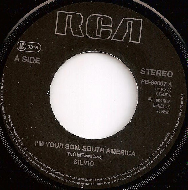 Silvio (3) - I'm Your Son South America 3 Silvio (3) - I'm Your Son South America