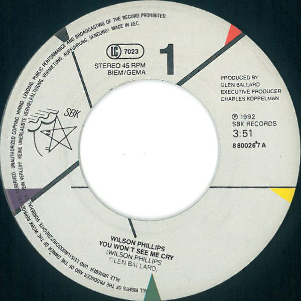 Wilson Phillips - You Won't See Me Cry 3 Wilson Phillips - You Won't See Me Cry