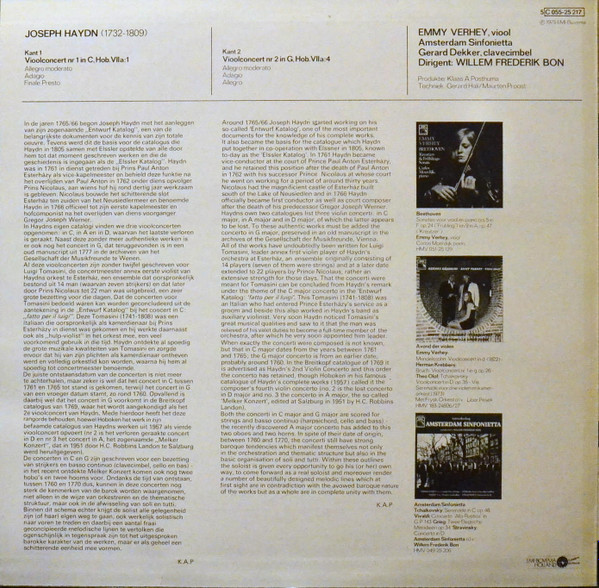 Joseph Haydn - Vioolconcerten Nrs. 1 en 2 2 Joseph Haydn - Vioolconcerten Nrs. 1 en 2