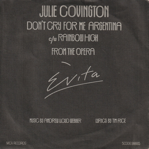 Julie Covington - Don't Cry For Me Argentina 1 Julie Covington - Don't Cry For Me Argentina