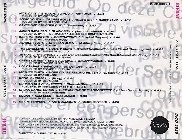 Various - Rifraf Volume One 2 Various - Rifraf Volume One