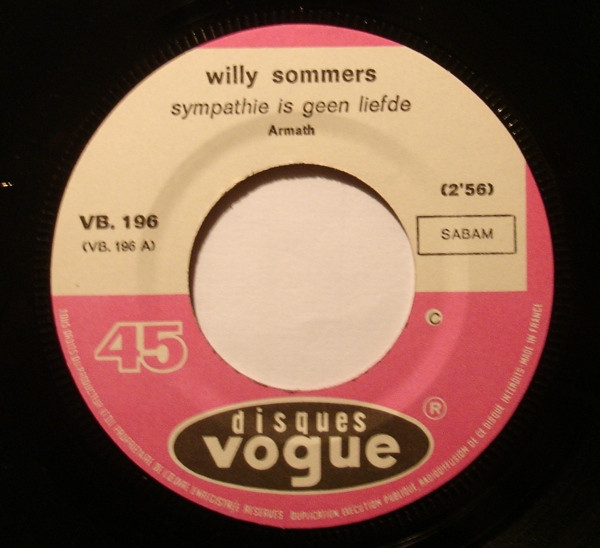 Willy Sommers - Sympathie Is Geen Liefde 3 Willy Sommers - Sympathie Is Geen Liefde