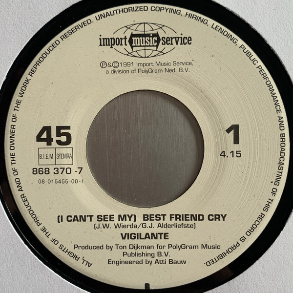 Vigilante (14) - (I Can't See My) Best Friend Cry 3 Vigilante (14) - (I Can't See My) Best Friend Cry