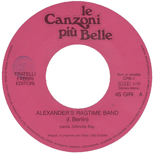Johnnie Ray - Alexander's Ragtime Band / St. Louis Blues 3 Johnnie Ray - Alexander's Ragtime Band / St. Louis Blues