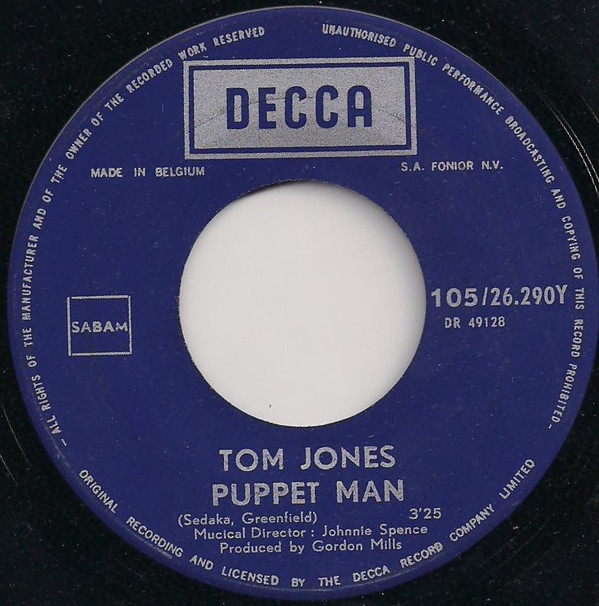 Tom Jones - Puppet Man / Every Mile 2 Tom Jones - Puppet Man / Every Mile