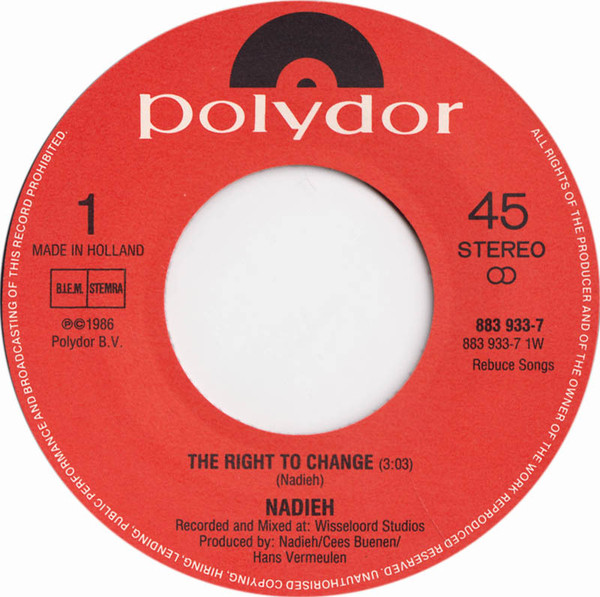 Nadieh - The Right To Change 3 Nadieh - The Right To Change