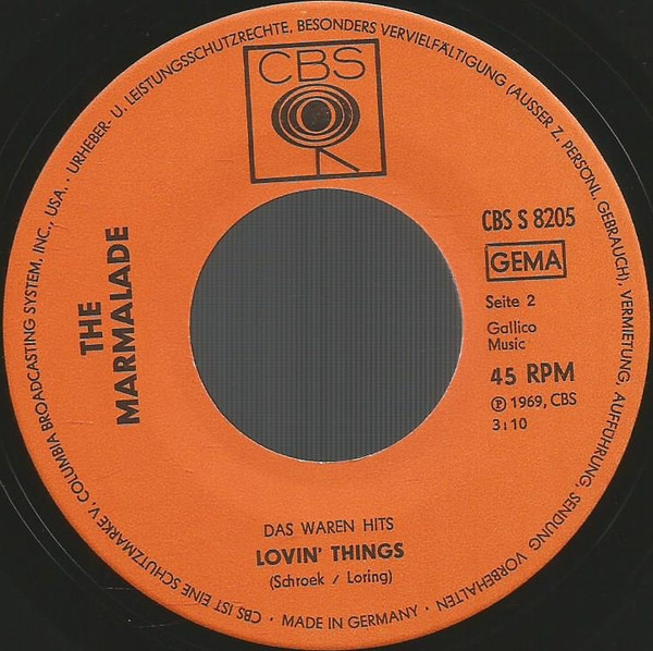 The Marmalade - Ob-La-Di - Ob-La-Da / Lovin' Things 4 The Marmalade - Ob-La-Di - Ob-La-Da / Lovin' Things