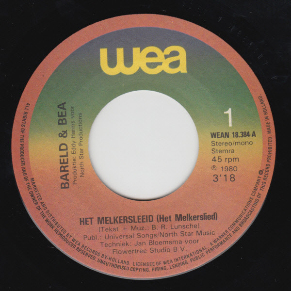 Bareld & Bea - Het Melkersleeid (Het Melkerslied) 3 Bareld & Bea - Het Melkersleeid (Het Melkerslied)