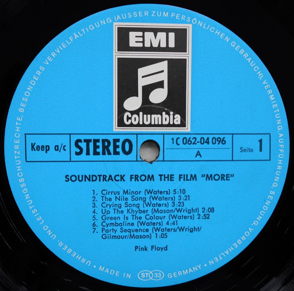 Pink Floyd - Soundtrack From The Film 'More' 3 Pink Floyd - Soundtrack From The Film 'More'