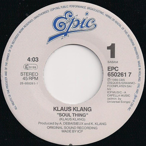 Klaus Klang - Soul Thing 3 Klaus Klang - Soul Thing