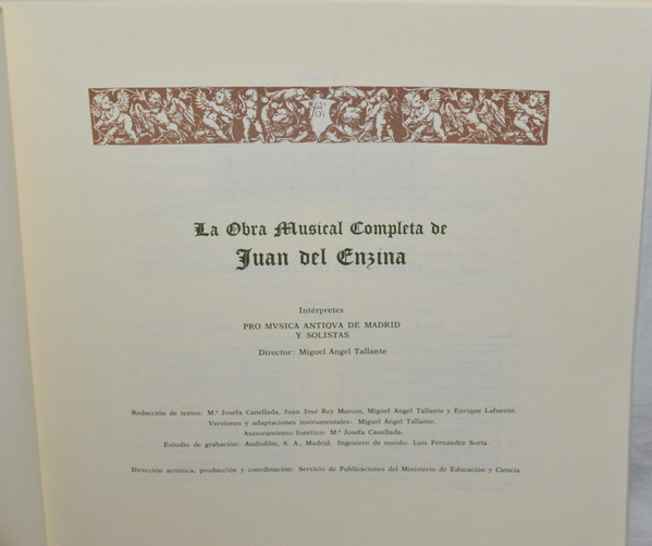 Juan Del Encina - La Obra Musical Completa De Juan Del Enzina 3 Juan Del Encina - La Obra Musical Completa De Juan Del Enzina