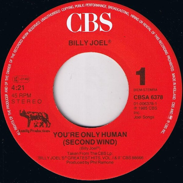 Billy Joel - You're Only Human (Second Wind) 3 Billy Joel - You're Only Human (Second Wind)