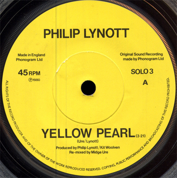 Phil Lynott - Yellow Pearl 3 Phil Lynott - Yellow Pearl