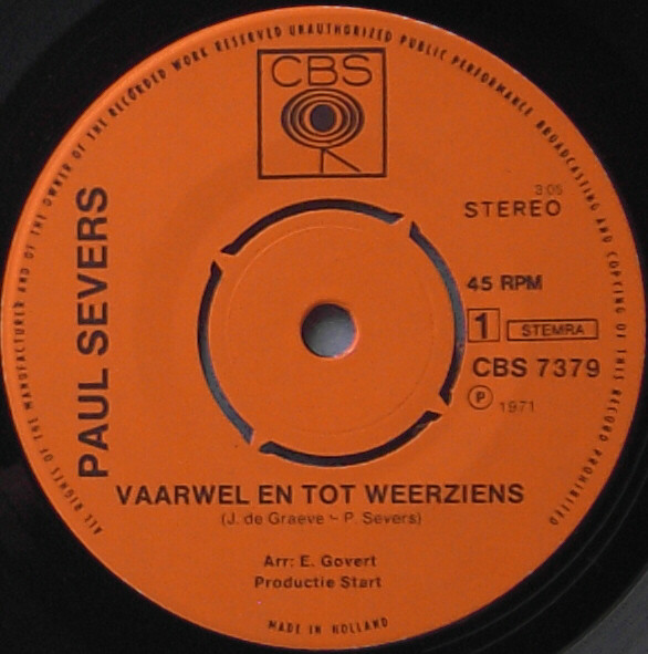 Paul Severs - Vaarwel En Tot Weerziens 2 Paul Severs - Vaarwel En Tot Weerziens