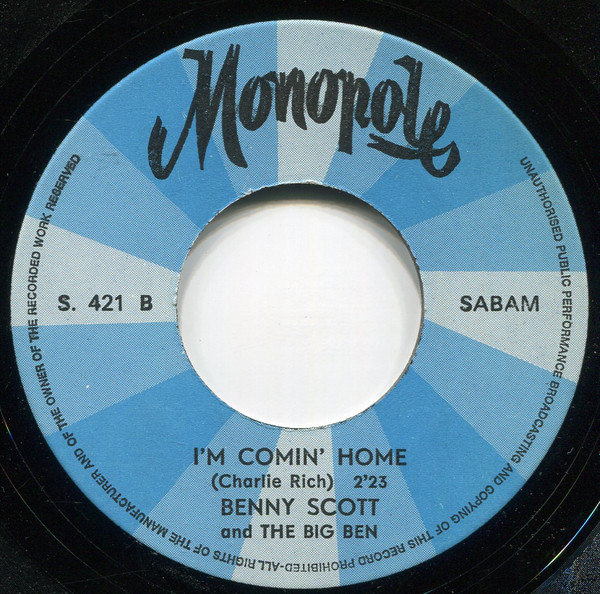 Benny Scott And The Big Ben - Angel / I'm Coming Home 4 Benny Scott And The Big Ben - Angel / I'm Coming Home