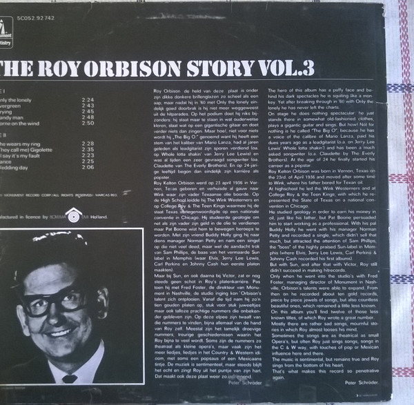 Roy Orbison - The Roy Orbison Story Vol.3 2 Roy Orbison - The Roy Orbison Story Vol.3