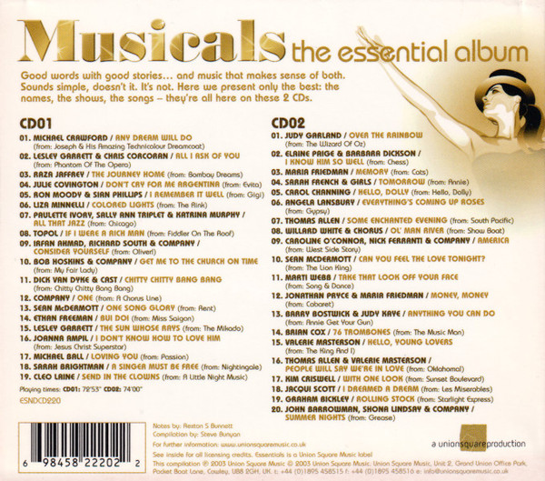 Various - Musicals - The Essential Album 2 Various - Musicals - The Essential Album