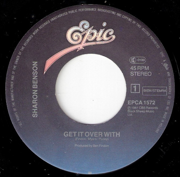 Sharon Benson - Get It Over With / All Out Of Love 3 Sharon Benson - Get It Over With / All Out Of Love
